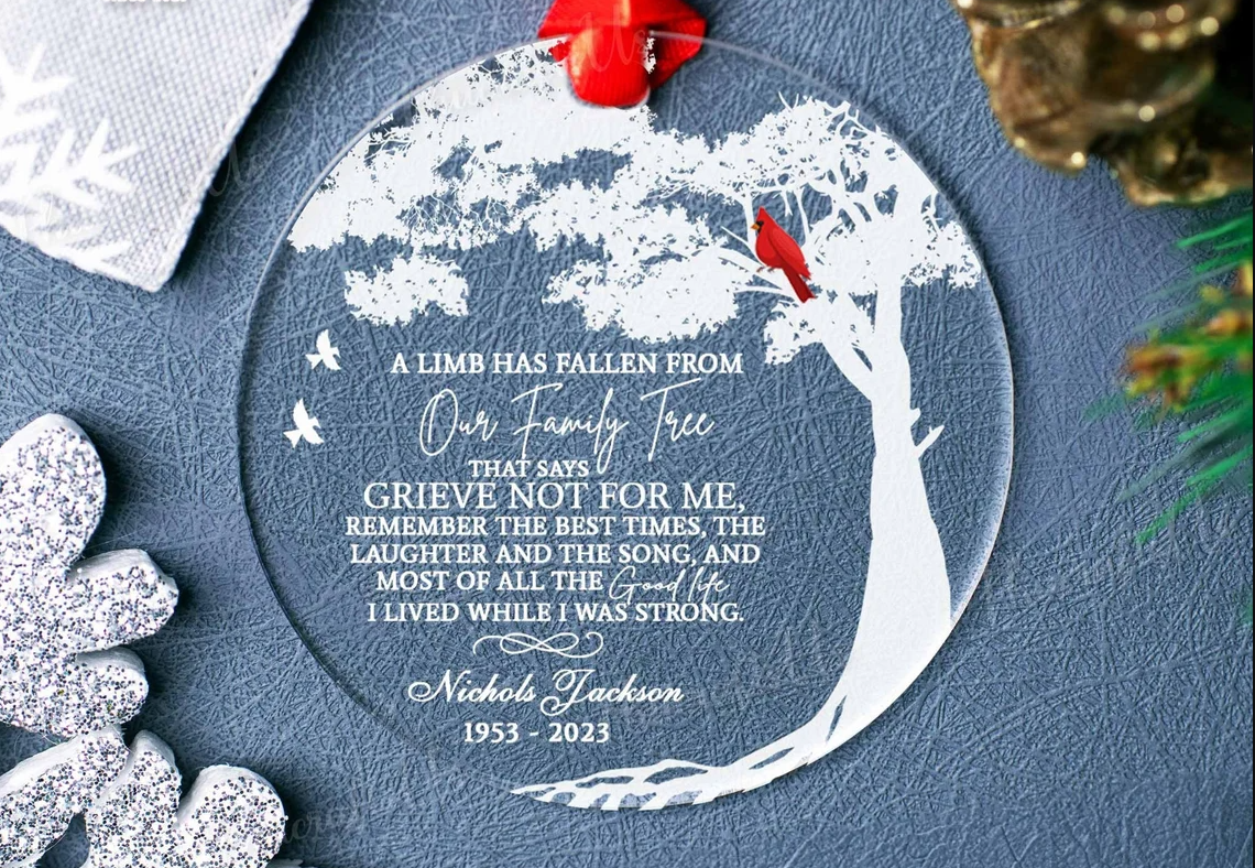 The Family - Personalized Circle Acrylic Ornament