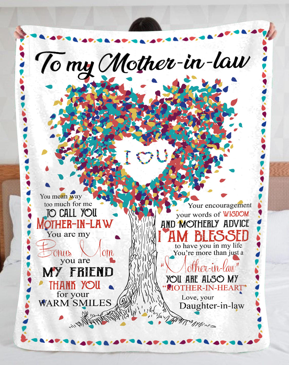 To My Mother In Law I Love You From Daughter In Law Blanket 30x40 50