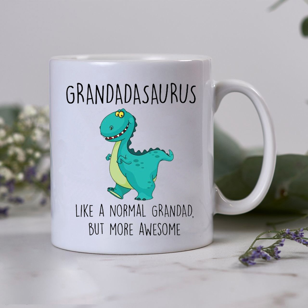 Dadasaurus Like A Normal Dad but More Roar-some Gift Mug 