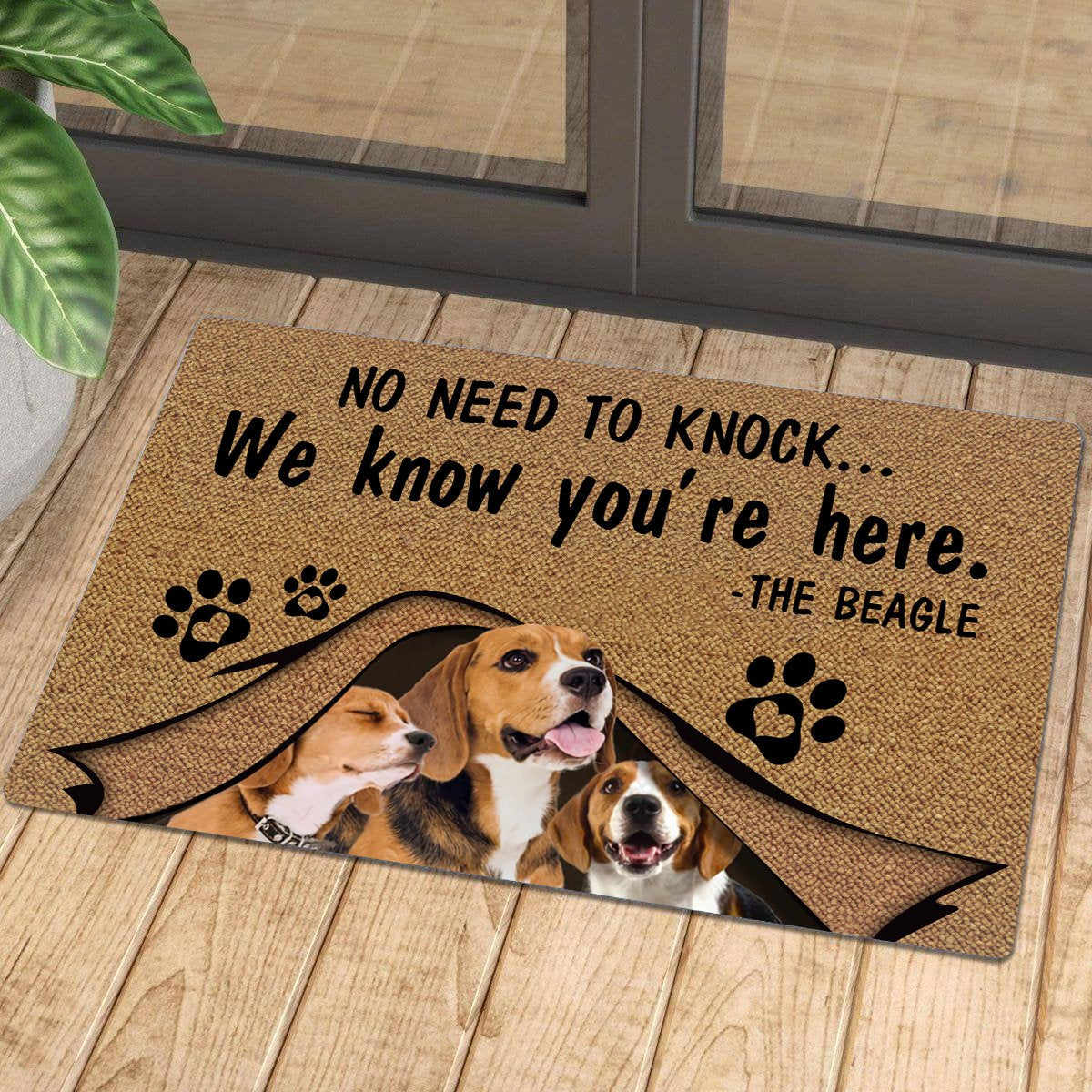 No Need to Knock“ Custom Pet Photo Doormat