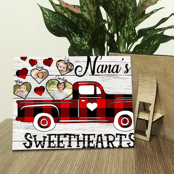 Family Nana's Sweethearts Personalized Woodprint Landscape