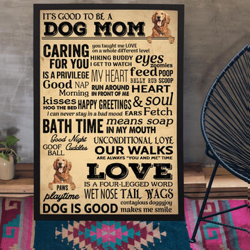 VHH Dog Lovers It's Good To Be A Dog Mom Personalized Poster Portrait