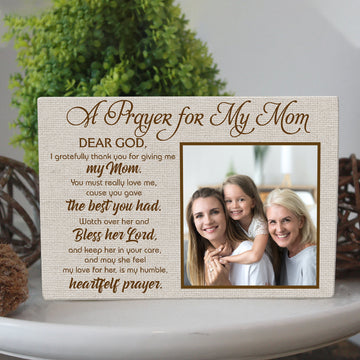 Family A Prayer For My Mom - Personalized Photo on print Wood