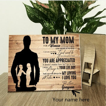 To My Mom I Will Always Be Your Life Boy - Personalized Wood Photo Panel